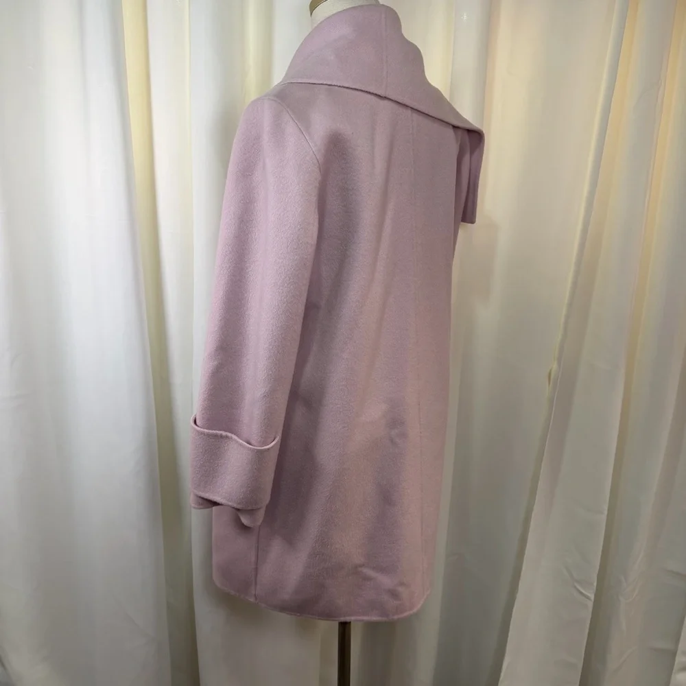 Vince ‘Drape Front Wool Coat’ in “Orchid” Lilac Purple / Light Pink Size Medium - Picture 11 of 16